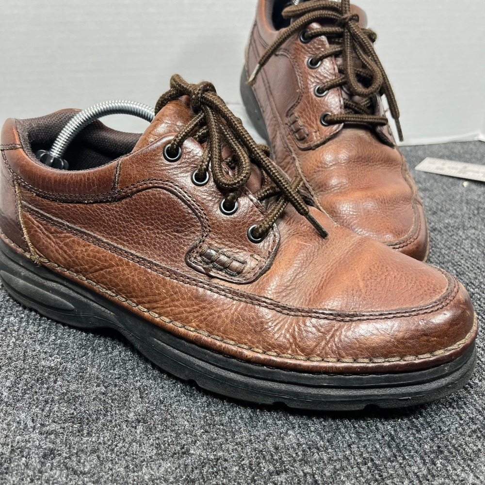 Nunn Bush Oxford Shoes Cameron Mens 10W Brown Leather Comfort Casual Workwear